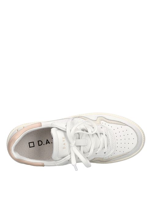 Sneakers in pelle D.A.T.E. | STEP CALFBIANCO-ROSA